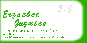 erzsebet guzmics business card